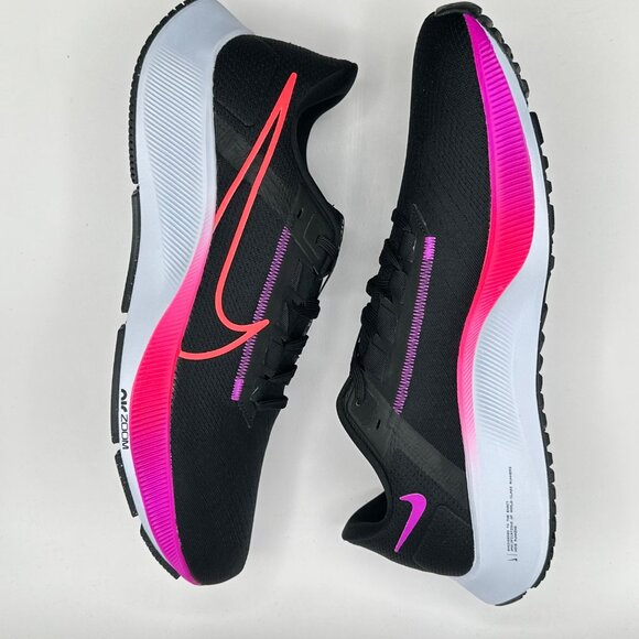 Men's Nike Air Zoom Pegasus 38  Black Hyper Violet CW7356-011 Size 12 - Picture 8 of 12